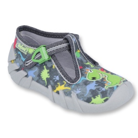 Befado children's shoes 110P370 grey multicolored green