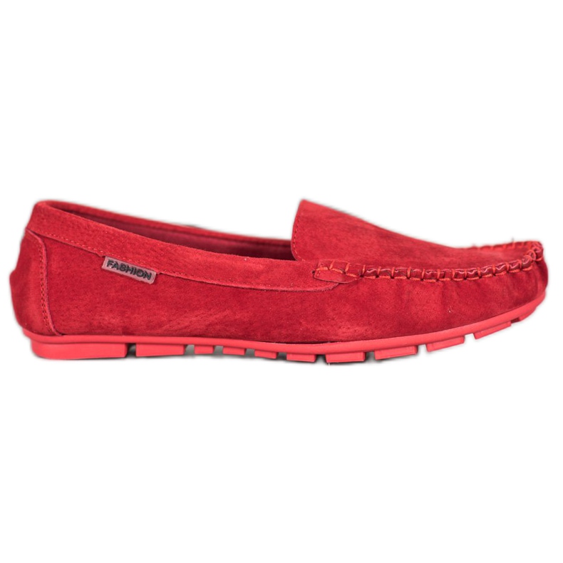 Classic VINCEZA leather loafers red Classic VINCEZA leather loafers red