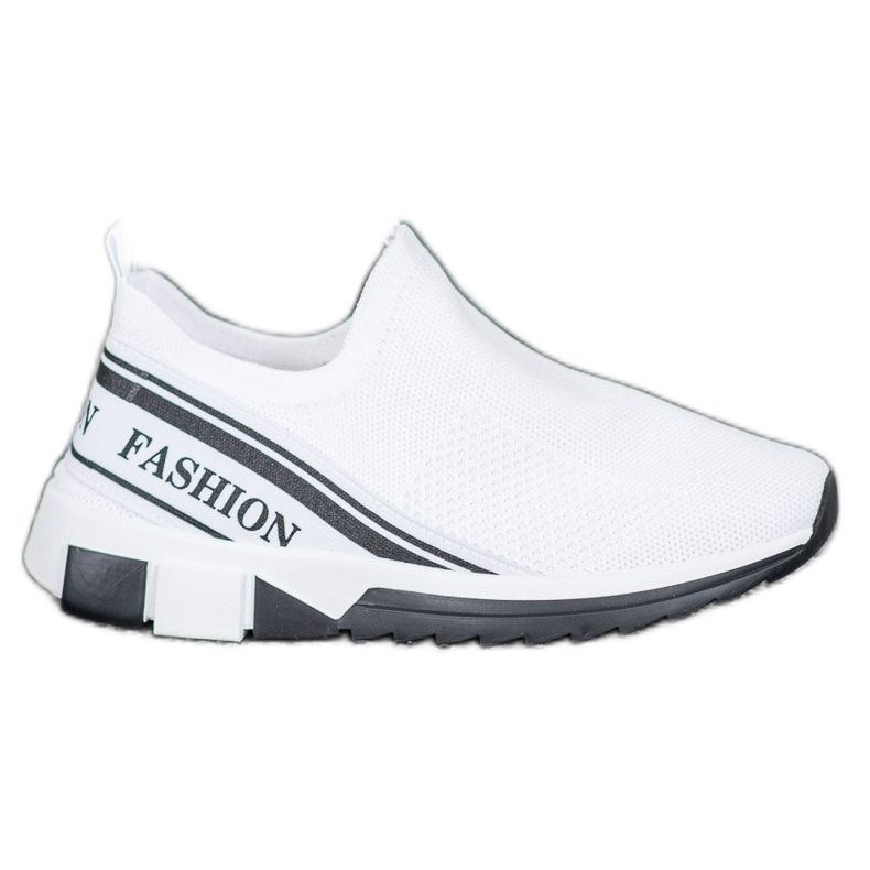 SHELOVET Openwork Slipony Fashion white
