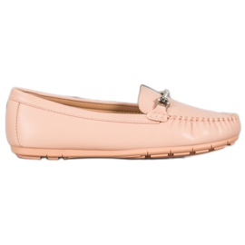 Fama Moccasins With Cubic Zirconia pink