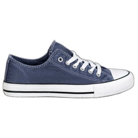 McKey Stylish Textile Sneakers navy blue