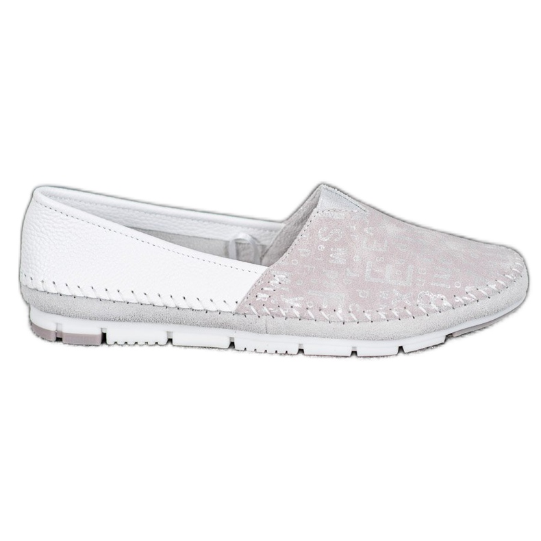 Filippo Leather Slip-On Shoes pink grey