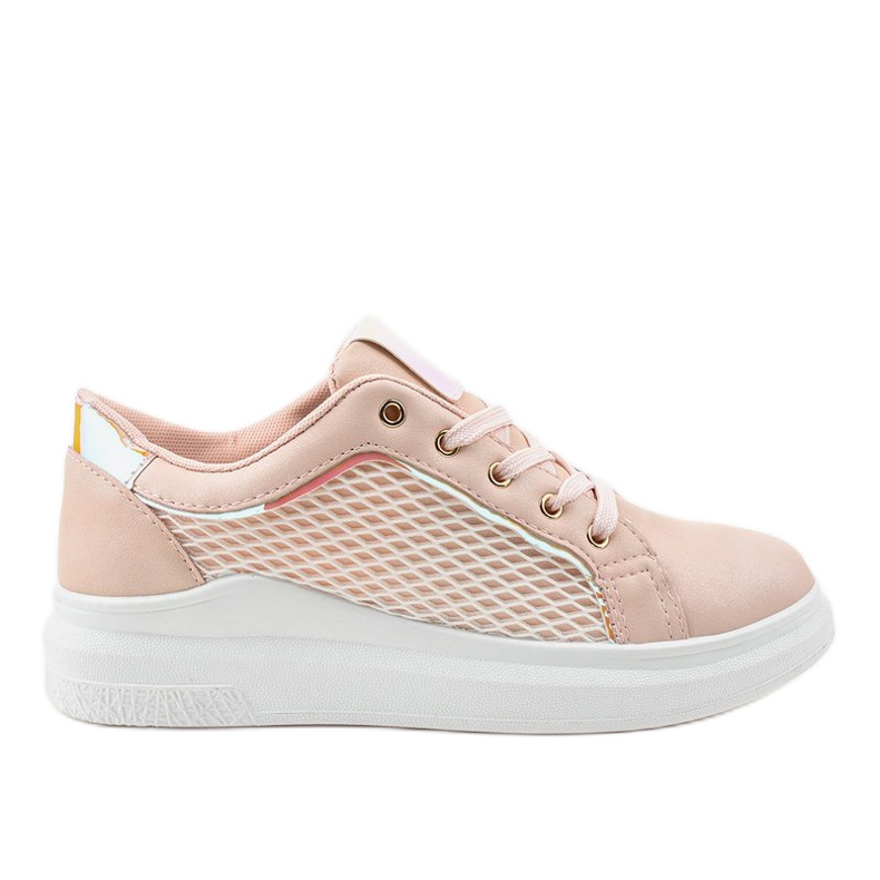 Beige sneakers TL141-3 sneakers pink