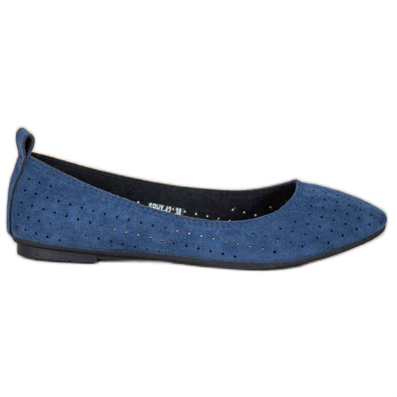 SHELOVET Openwork ballerinas blue