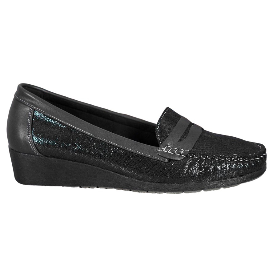 stylish black loafers