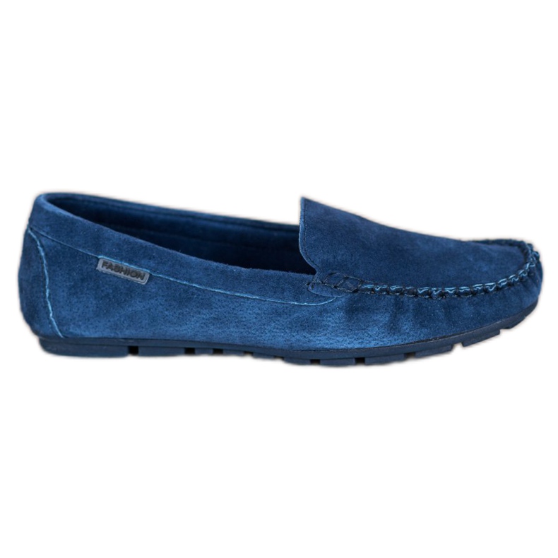 Vinceza Classic Leather Loafers blue