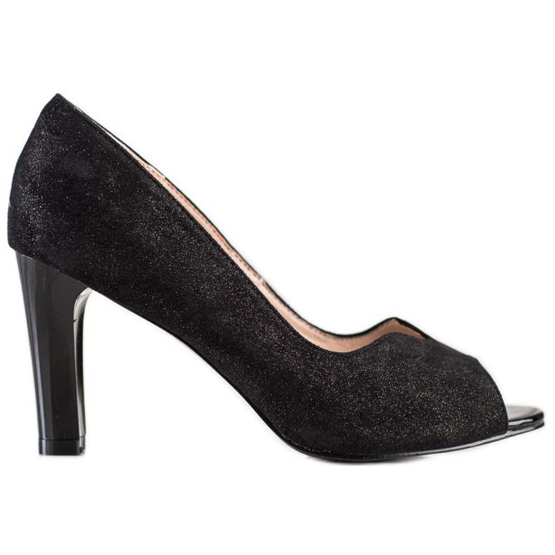 Open Toe VINCEZA pumps black