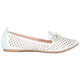 Openwork Ballerina In Spitz VINCEZA green