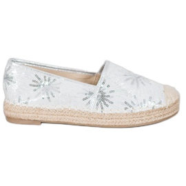 Best Shoes Sequin Espadrilles grey