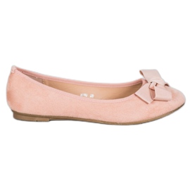 Clowse Stylish Ballerinas With A Bow pink