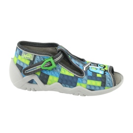 Befado children's shoes 217P104 blue grey green Befado children's shoes 217P104 blue grey green