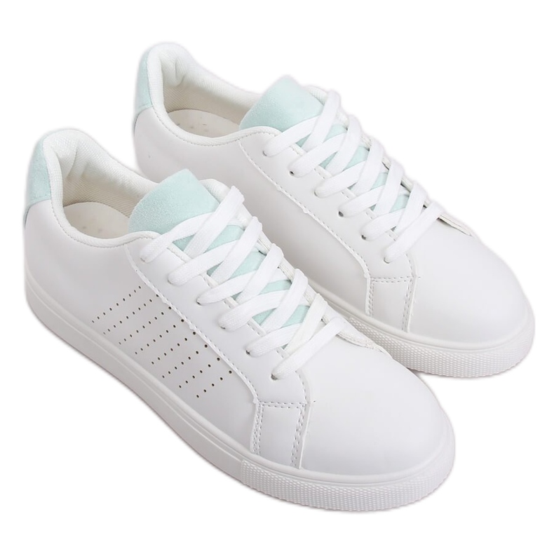 White women's sneakers WB807 WHITE / L.BLUE