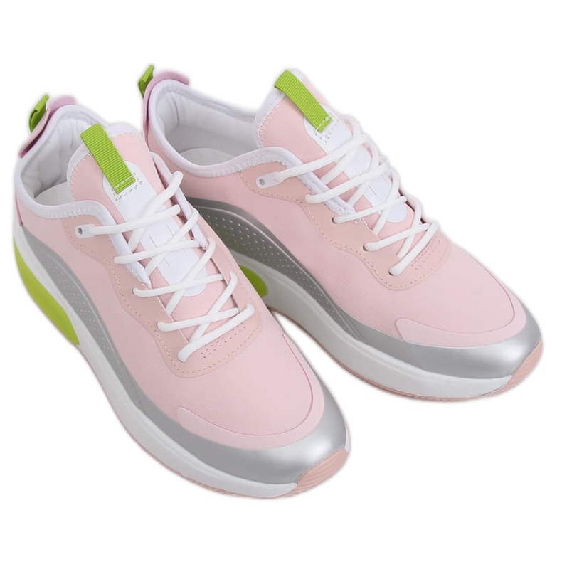 Pink women's sports shoes YK106 GRAY / PINK grey