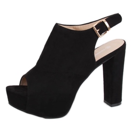 Black YL-0100 Black platform sandals Black YL-0100 Black platform sandals