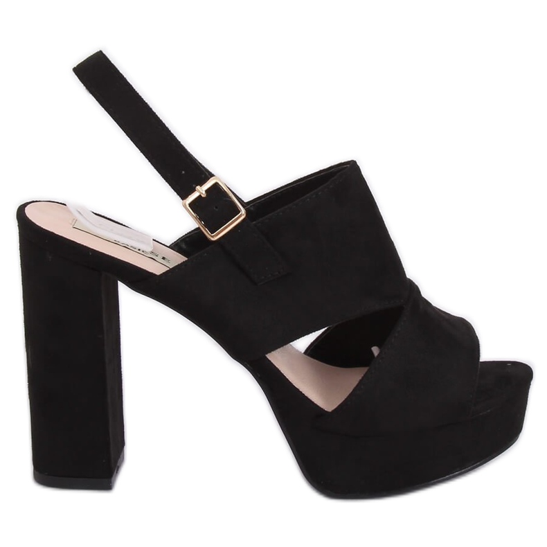 Black sandals on the post 9R02 Black