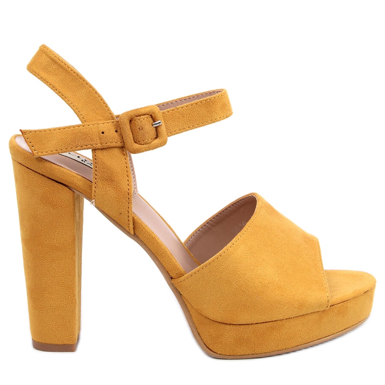 Sandals high heels honey 9R16 Yellow