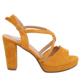 Sandals high heels honey 9272 Amarillo yellow