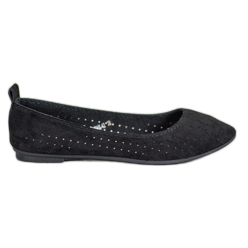 SHELOVET Openwork ballerinas black