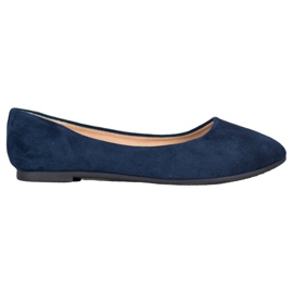 Classic suede ballerinas from VINCEZA blue Classic suede ballerinas from VINCEZA blue