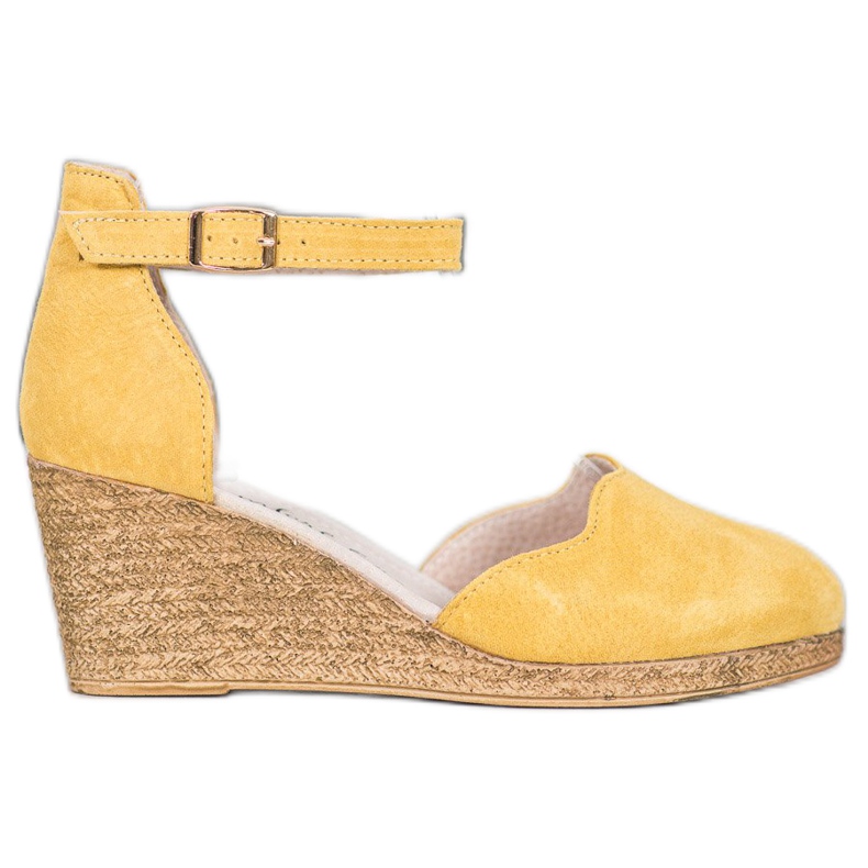 Filippo Leather Wedge Shoes yellow Filippo Leather Wedge Shoes yellow