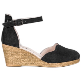 Filippo Leather Wedge Shoes black Filippo Leather Wedge Shoes black
