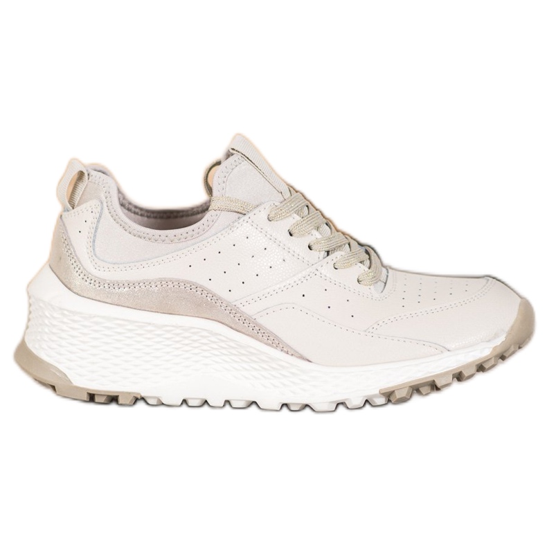 Goodin Beige Leather Sneakers