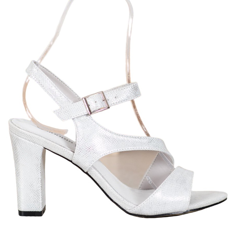 Goodin Stylish Sandals With Glitter silver grey