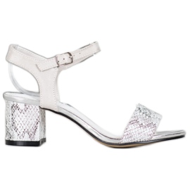 Goodin Comfortable sandals on a low post grey Goodin Comfortable sandals on a low post grey