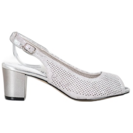 Goodin Openwork High Heels grey