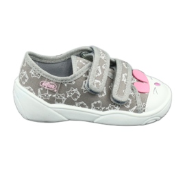 Befado children's shoes 907P116 white pink grey Befado children's shoes 907P116 white pink grey