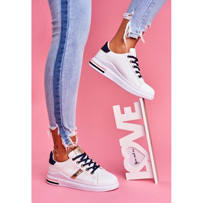 SEA White and gold women's sports shoes B0-227 SEA White and gold women's sports shoes B0-227