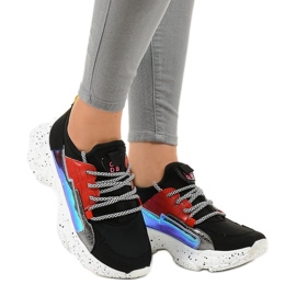 Black sneakers decorated with HL-03 Black sneakers decorated with HL-03