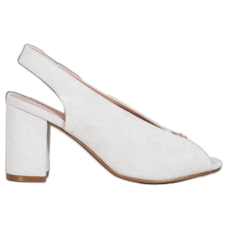 Elegant Shoes On A Post VINCEZA silver