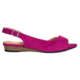 Comfortable VINCEZA suede shoes violet