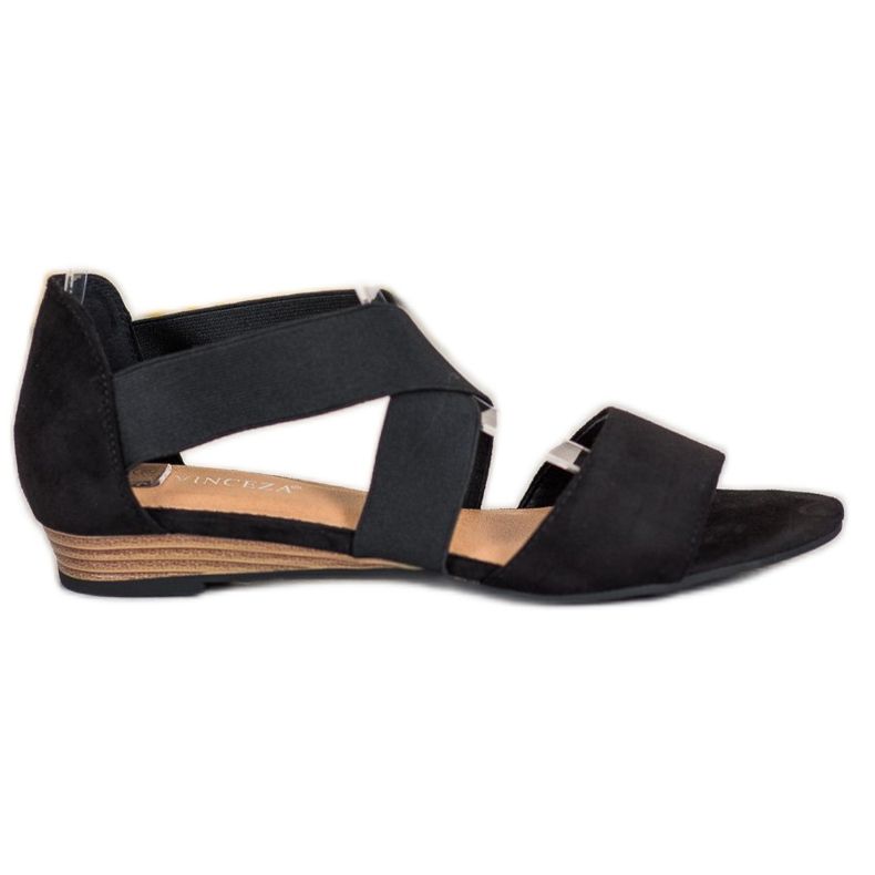 VINCEZA Slip On Sandals black