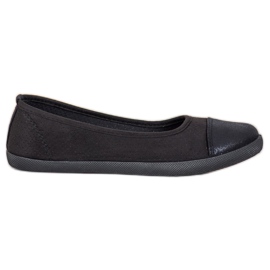 McKey Casual Black Ballerinas