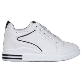 SHELOVET White Shoes With Hidden Wedge