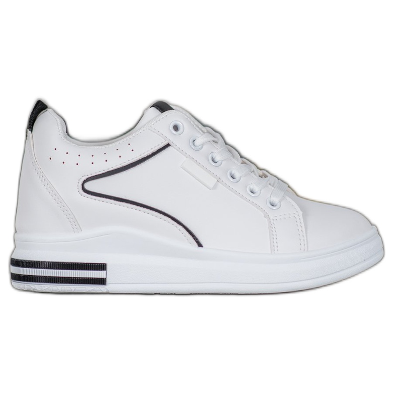 SHELOVET White Shoes With Hidden Wedge