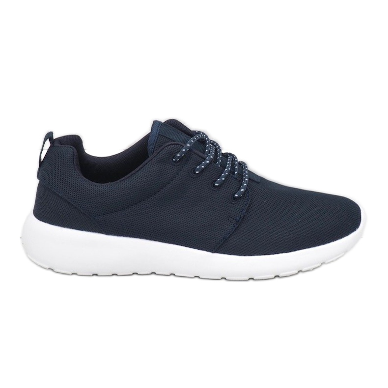 Navy blue sports shoes 9-6836B-12