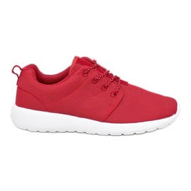 Red sports shoes 9-6836G-12
