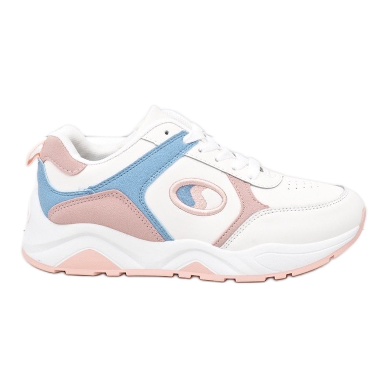 White fashionable sports shoes BO-186 pink White fashionable sports shoes BO-186 pink
