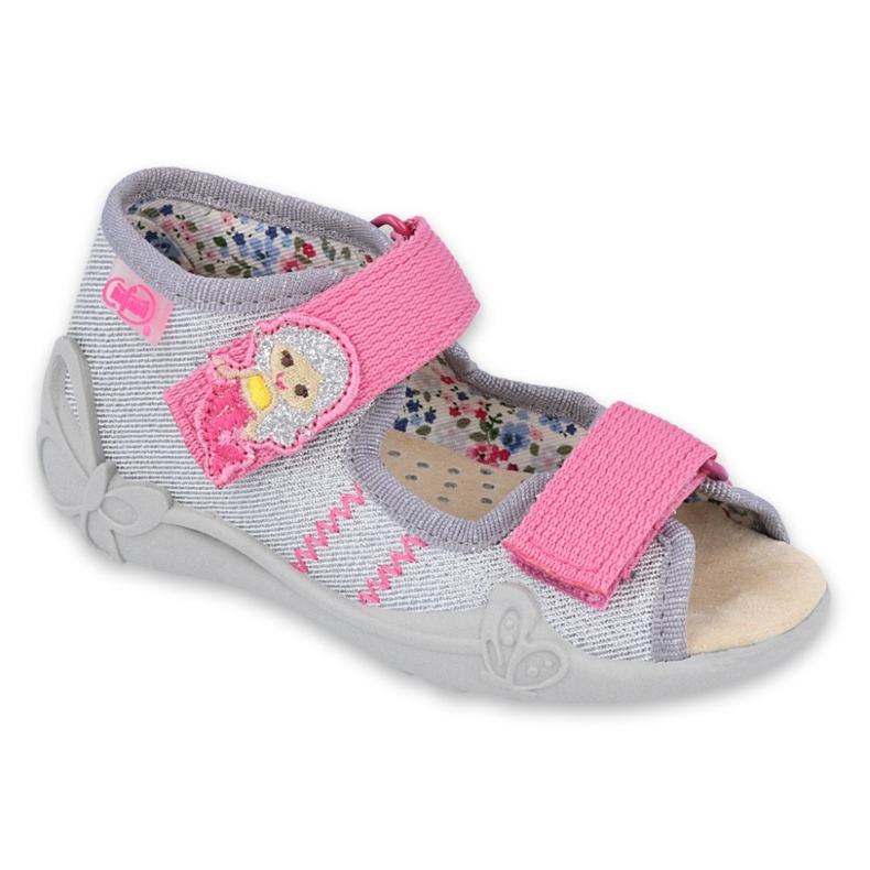 Befado yellow children's shoes 342P012 pink grey Befado yellow children's shoes 342P012 pink grey