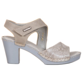 Light Sandals With Velcro VINCEZA grey