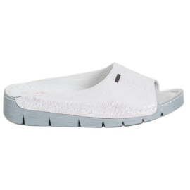 Goodin Comfortable Leather Slippers grey