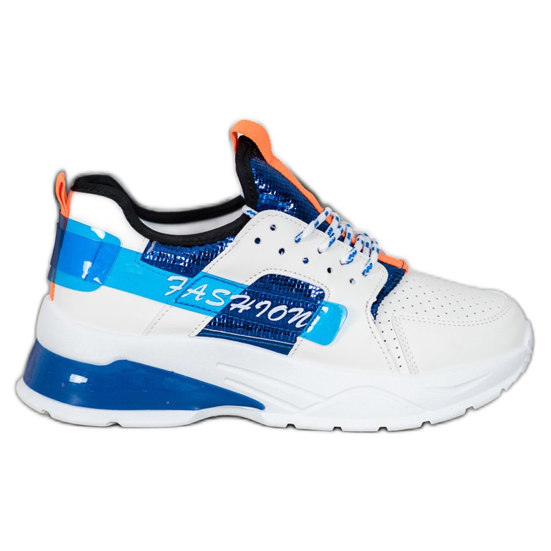 SHELOVET White Fashion Sneakers blue SHELOVET White Fashion Sneakers blue