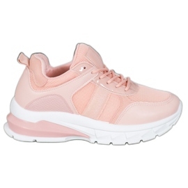 SHELOVET Stylish Sneakers With Mesh pink