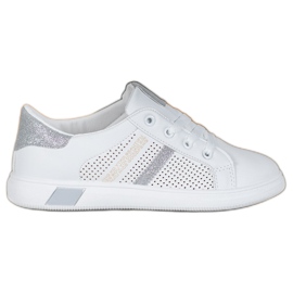 SHELOVET White Sport Shoes With Glitter grey SHELOVET White Sport Shoes With Glitter grey