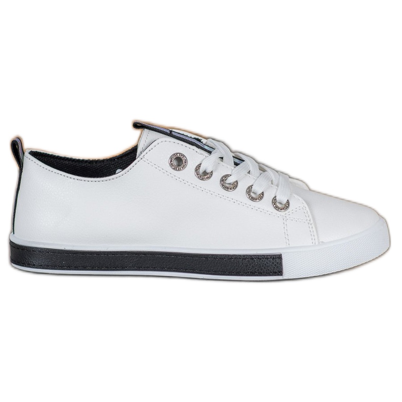 SHELOVET Stylish Sneakers With Eco Leather white