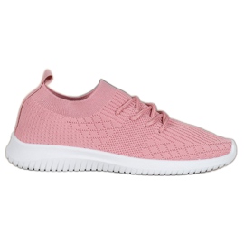 SHELOVET Openwork Sport Shoes pink