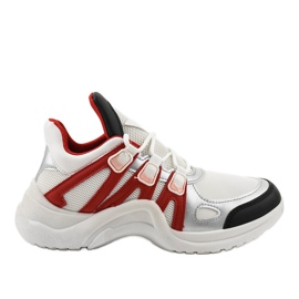 White sports shoes sneakers D1902-35